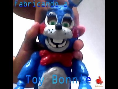 Fabricando a.    Toy Bonnie, figura de papel (FNAF2)