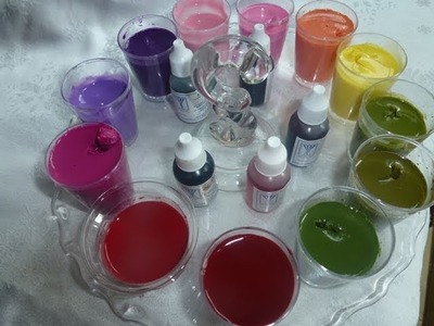 Gelatiarte Preparación de Gelatina base de Leche y Combinación de Colores