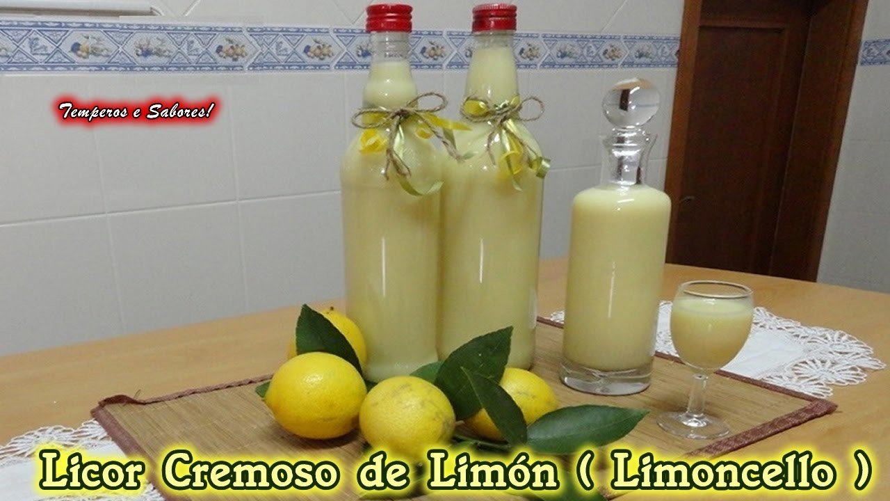LICOR CREMOSO DE LIMÓN LIMONCELLO receta Ítaliana deliciosa y muy fácil