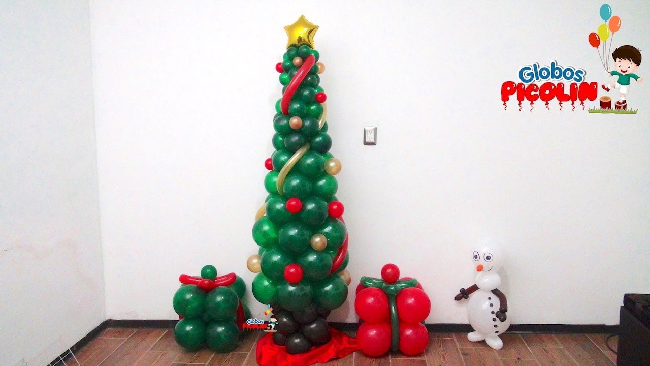 Arbol de navidad con globos con menos de 50 pesos # 83