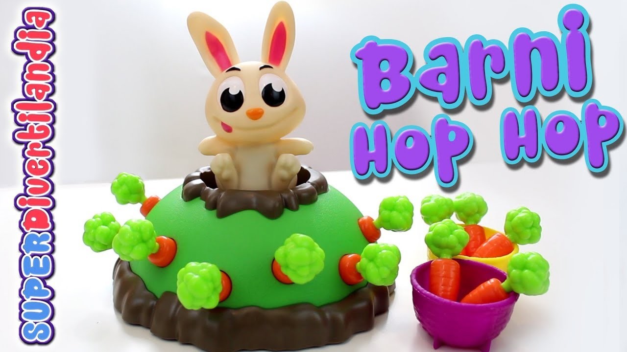 Barni Hop Hop! Juego de mesa con conejito de juguete. SUPERDiverilandia.