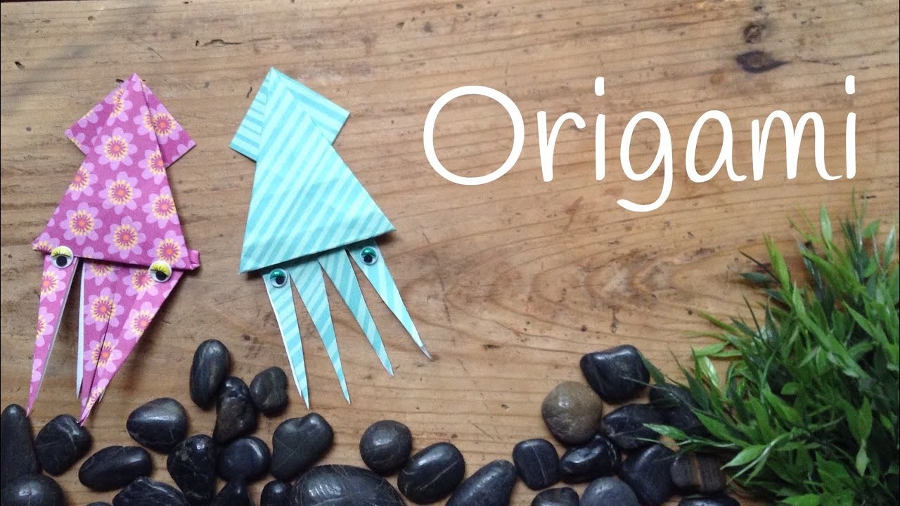 Calamar de papel paso a paso | Origami fácil para niños
