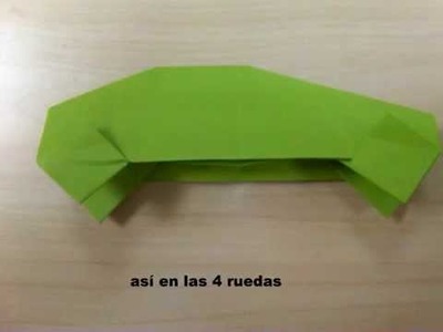 Coche de papel. origami tutorial