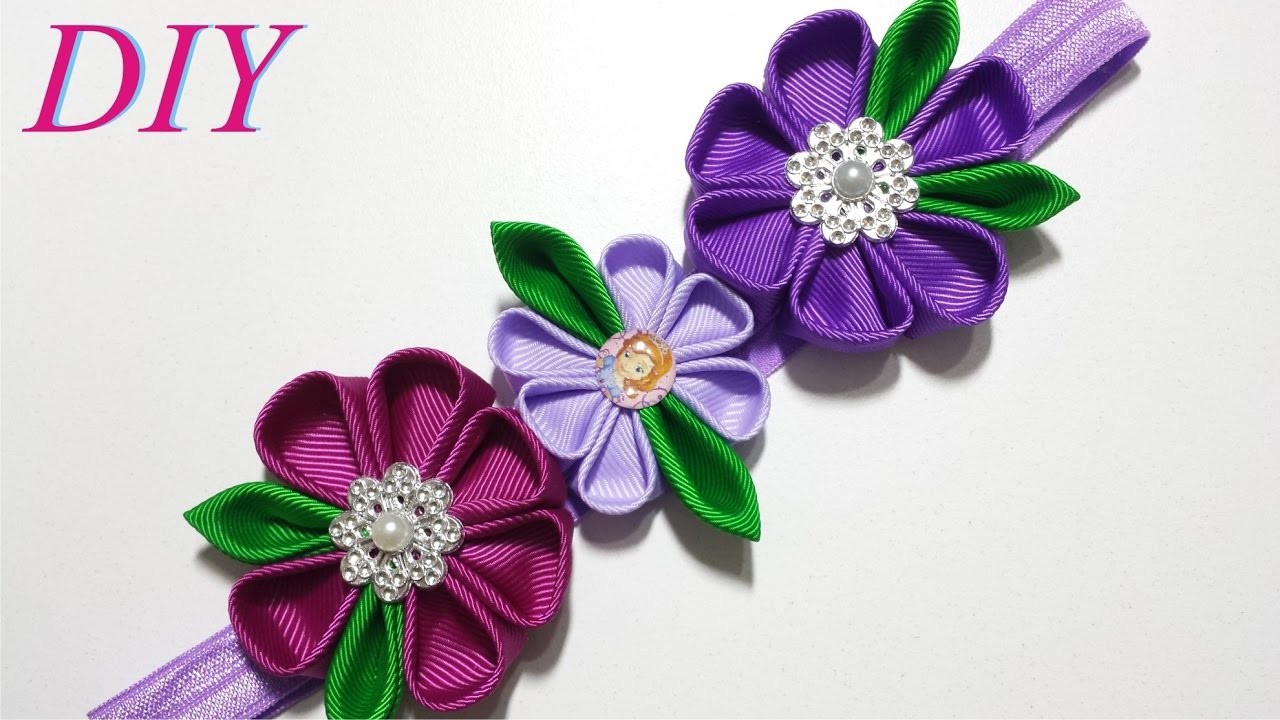 Como Hacer Lazos ???? DIY #66 Bandana Floral inspirada en La Princesa Sofia Tutorial