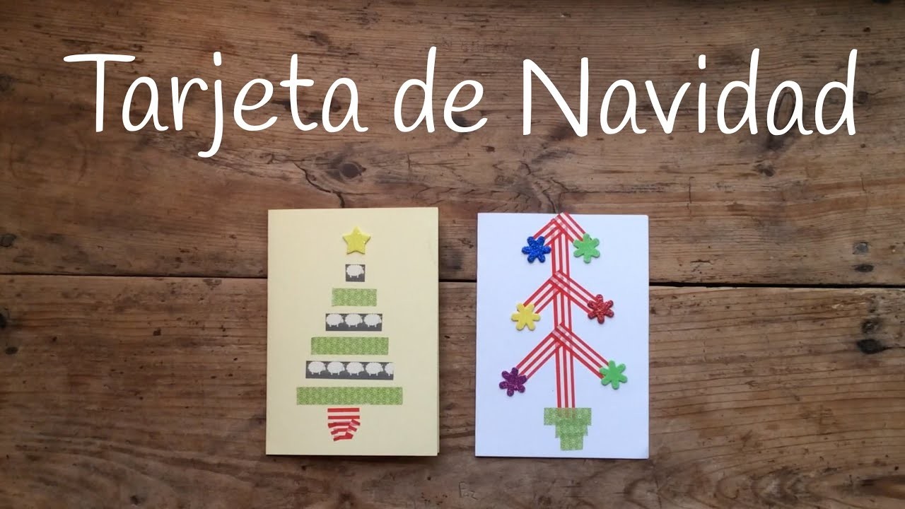 Cómo hacer tarjetas de navidad fáciles para niños con Washi Tape