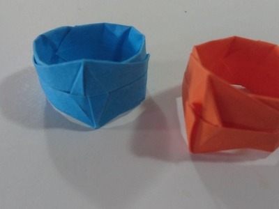 Como hacer un anillo de papel muy sencillo - Origami fácil