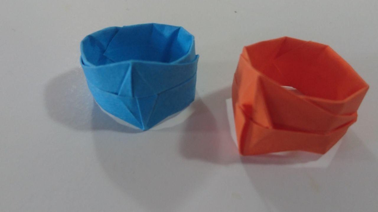 Como hacer un anillo de papel muy sencillo - Origami fácil