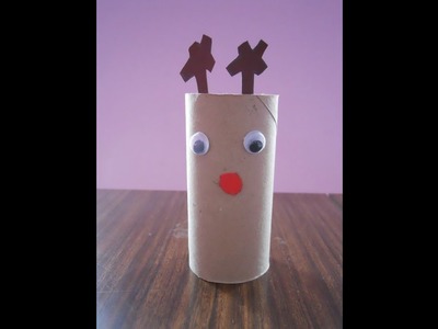 Cómo hacer un reno navideño con rollos de papel