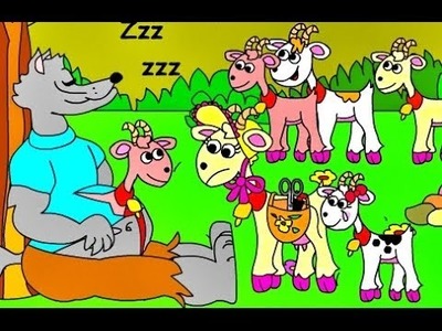 El cuento del lobo y los 7 cabritos - Para niños - cuento infantil - castellano