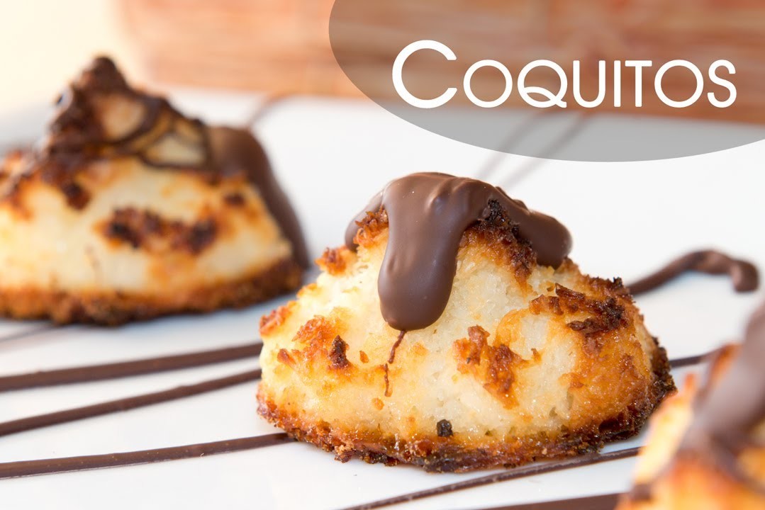 Galletas de Coco  Coquitos con Chocolate Facilísimos