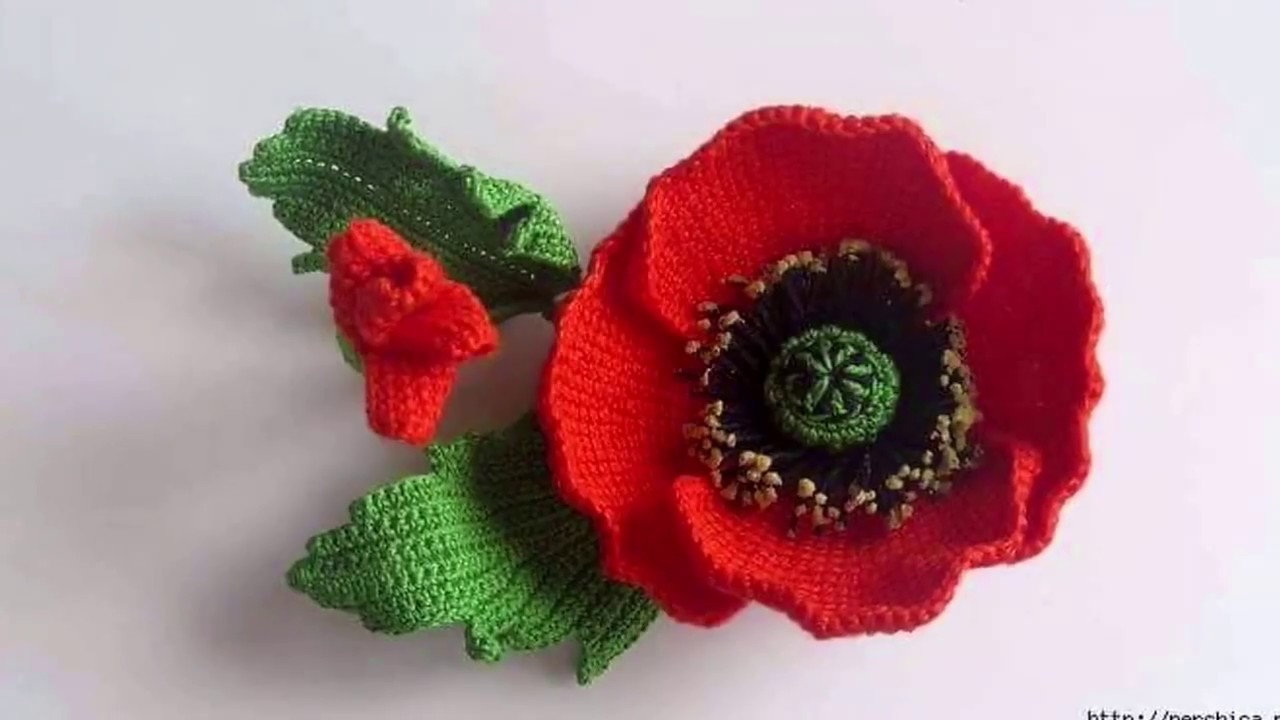 Hermosas Flores tejidas en crochet Puntos a Ganchillo