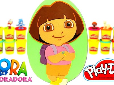 Huevo Sorpresa Gigante de Dora la Exploradora en Español de Plastilina Play Doh