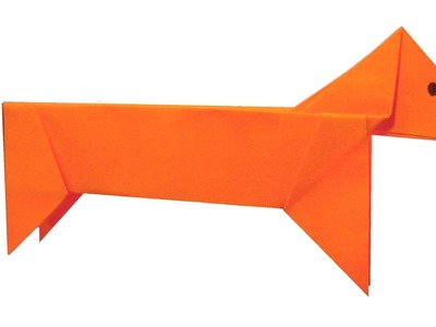 Origami perro dachshund