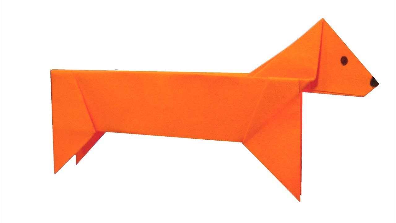 Origami perro dachshund