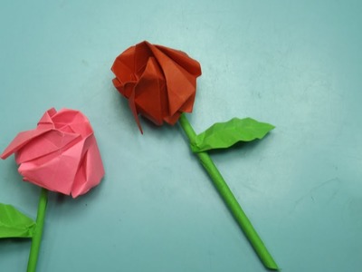 Rosa de papel origami - rose tutorial