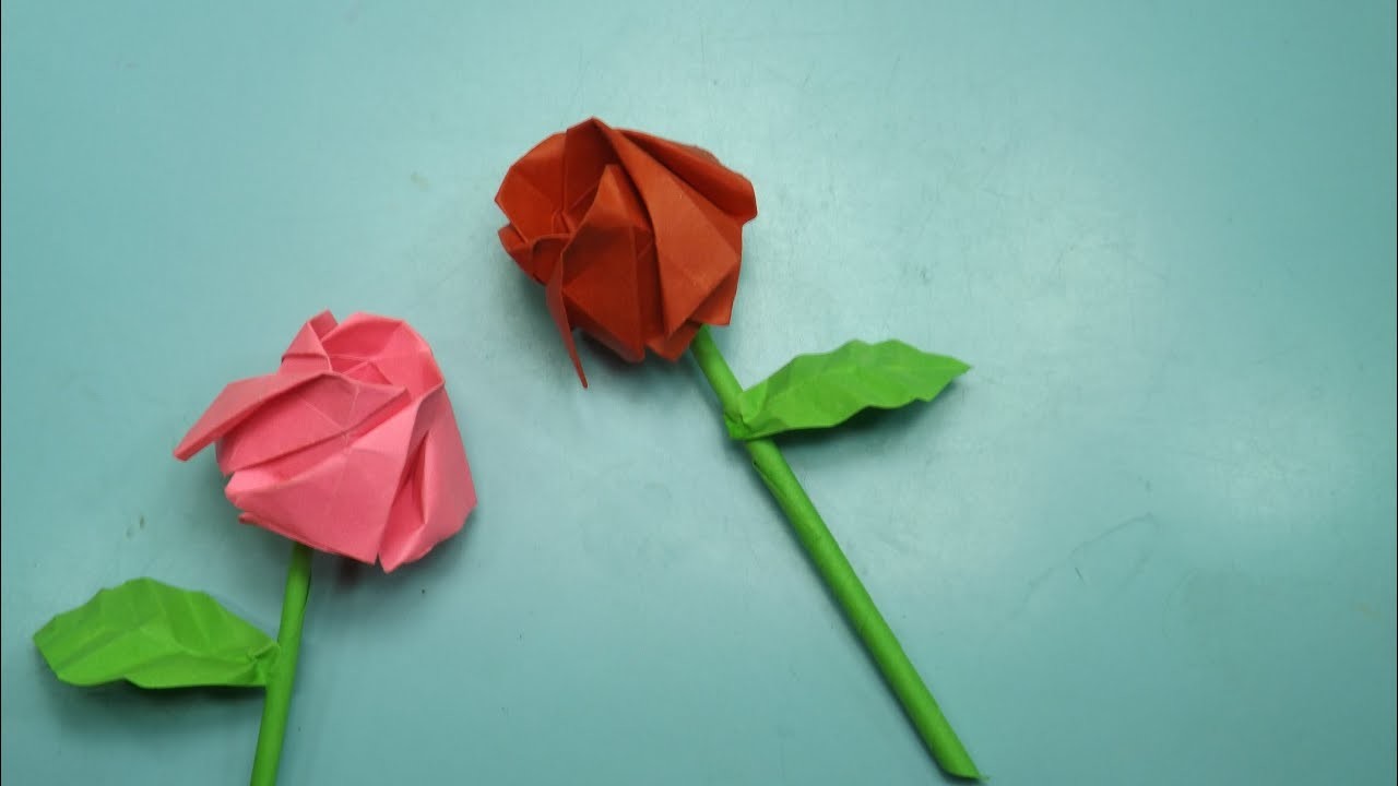 Rosa de papel origami - rose tutorial