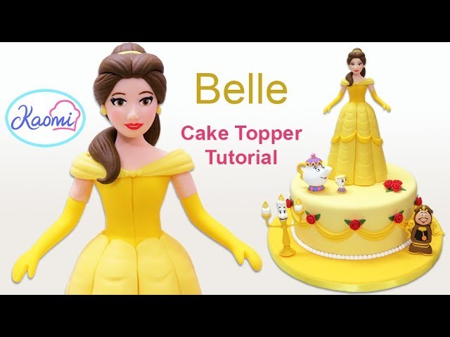 The Beauty and the Beast (Cake Topper): Belle. Cómo hacer a Bella en pasta de goma