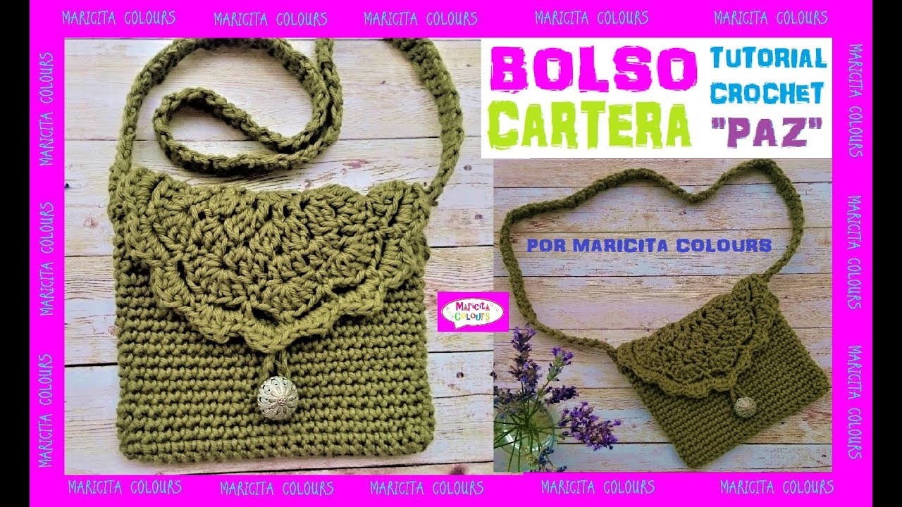 Cartera a Crochet "Paz" GanchilloTutorial por Maricita Colours