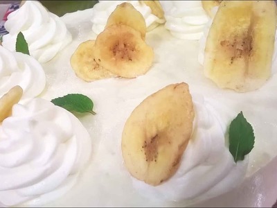 Cheesecake helada de banana‏ y naranja