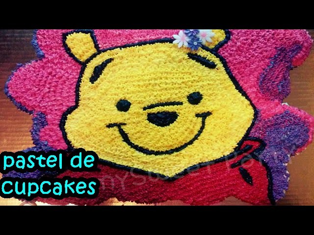 Como hacer pastel de cupcakes