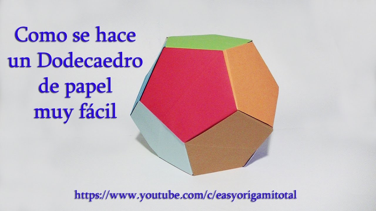 Como hacer un dodecaedro de papel muy fácil, dodecaedro modular origami