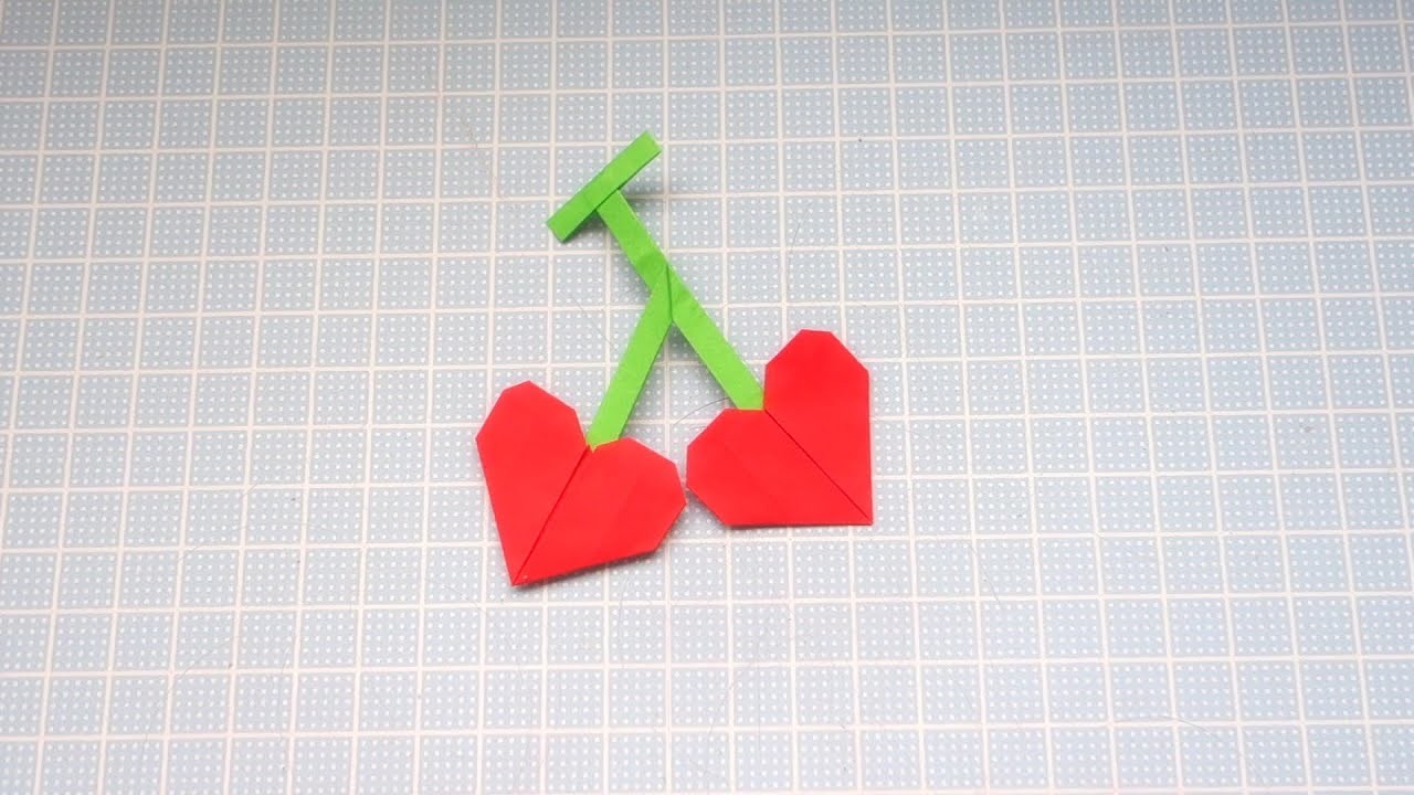 Cómo hacer una cereza de papel - Origami