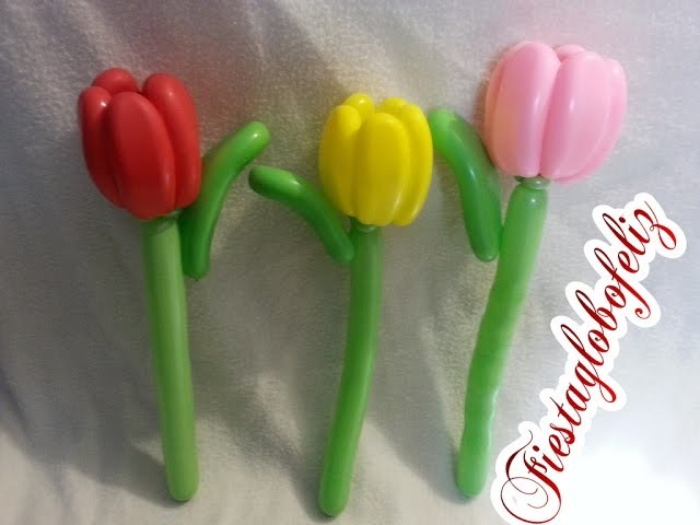 Como hacer unos bellos tulipanes con globos