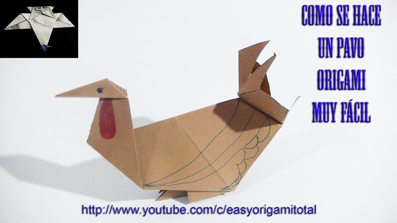 Como se hace un pavo origami muy sencillo