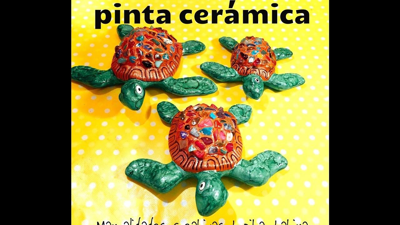 DIY pinta tortugas Ceramica cuarzos tintas paint ceramics
