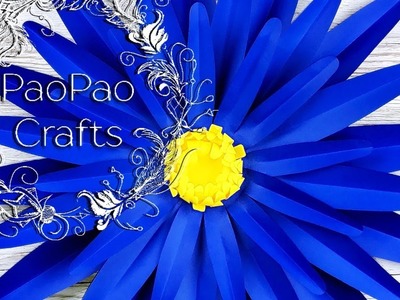 FLOR GIGANTE DE PAPEL | FLORES EN PAPEL | MOLDES GRATIS | MARGARITA | HOW TO MAKE GIANT PAPER FLOWER