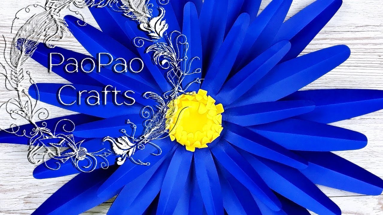 FLOR GIGANTE DE PAPEL | FLORES EN PAPEL | MOLDES GRATIS | MARGARITA | HOW TO MAKE GIANT PAPER FLOWER