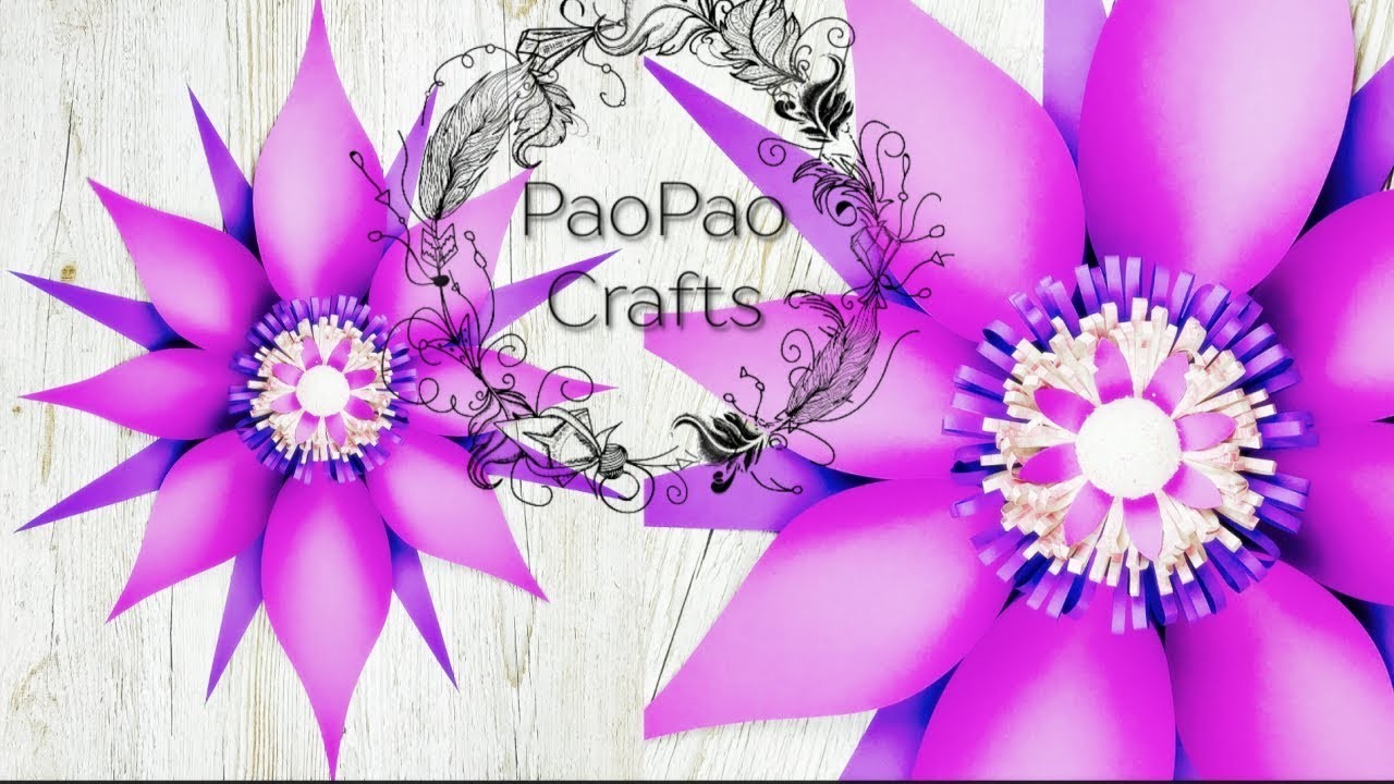 Flor gigante de papel | Moldes GRATIS | Flores de papel | Giant paper flower | Free templates