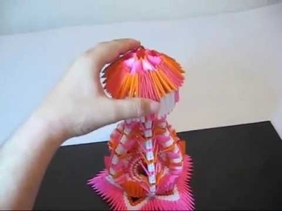 Hermoso Jarron Lámpara en Papiroflexia Modular C