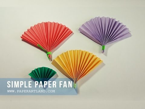 How to make a Paper Fan  (ハリセン ) - Cómo hacer un abanico de papel