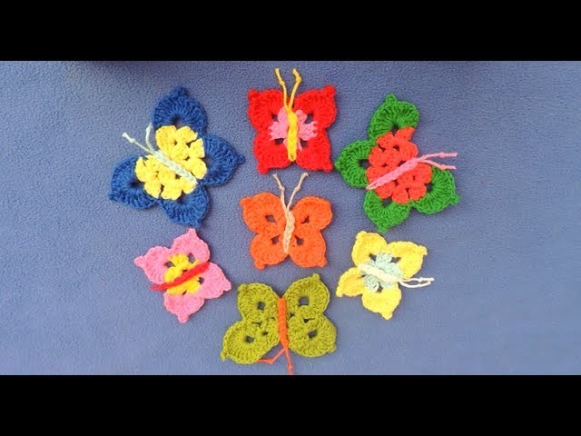 MARIPOSAS CROCHET  FACIL DE TEJER