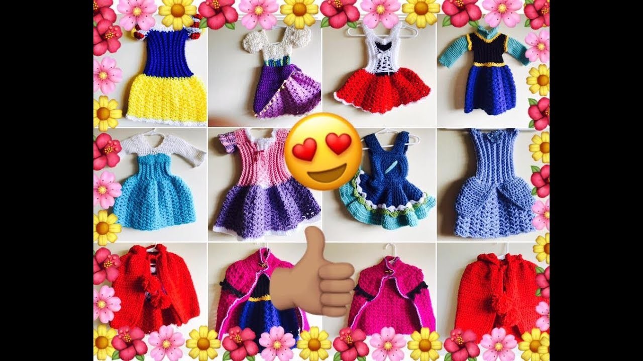 Mi coleccion de vestiditos de las princesasa a crochet
