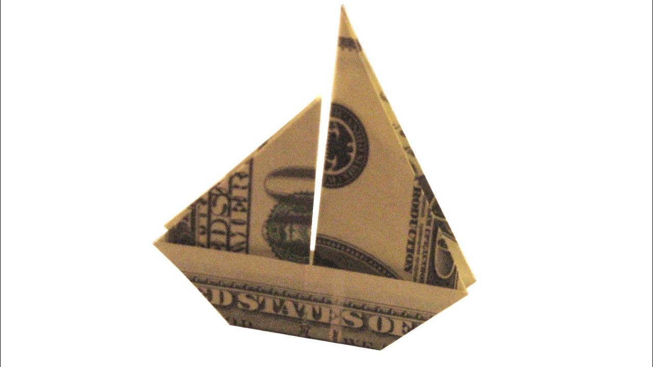 Origami de dinero. Velero