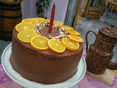 Torta de mandarinas y chocolate para el cumple de Cala