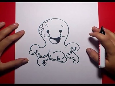 Como dibujar un pulpo paso a paso 2 | How to draw a octopus 2