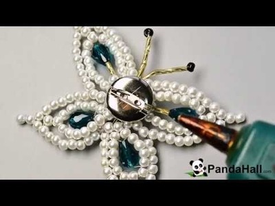 Cómo hacer broche de mariposa de perla paso a paso?