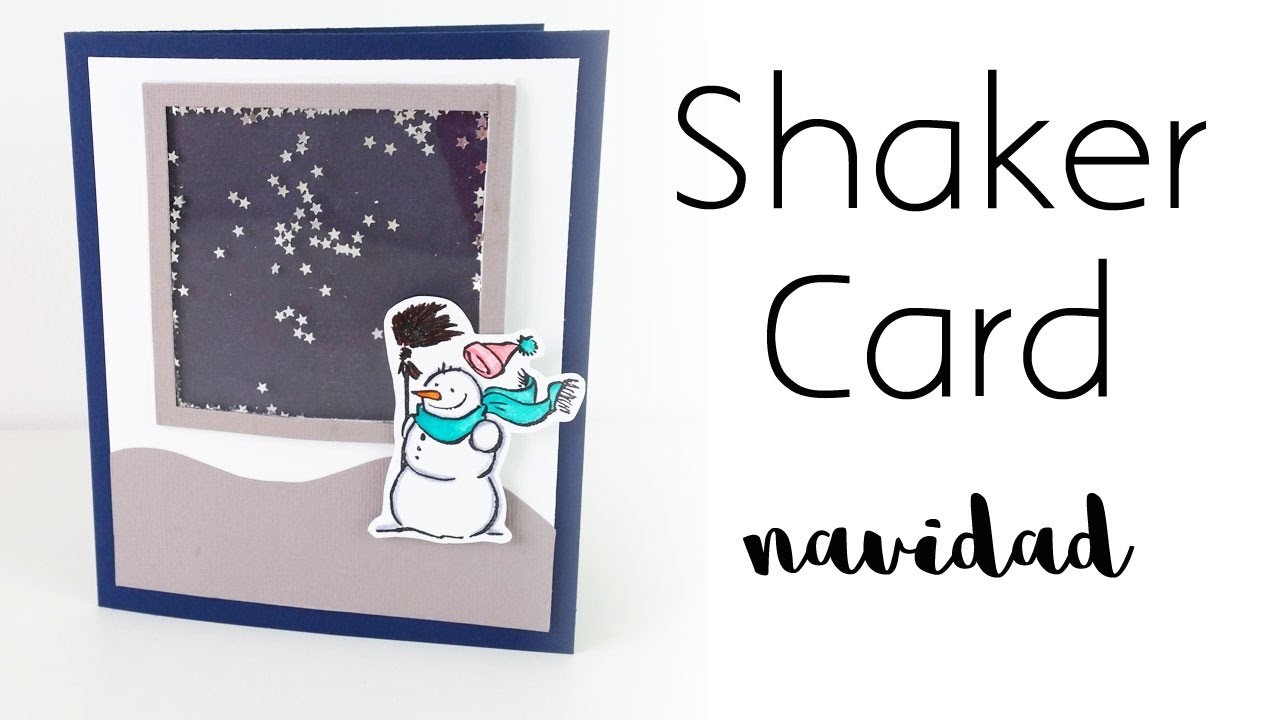 Cómo hacer una shaker card | Shacker card Navidad 2016 | Tarjeta Navidad 2016 | CON P DE PAPEL