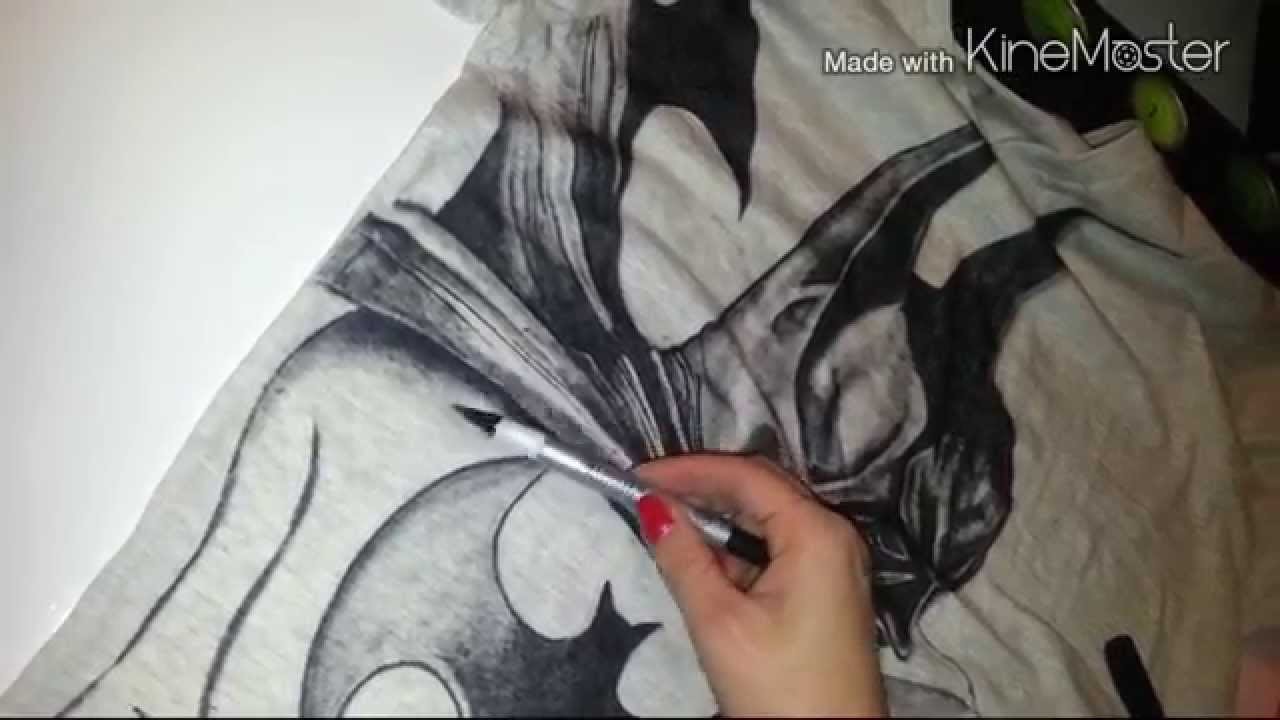 Como pintar camisetas LETYART Serie Superheroes BATMAN