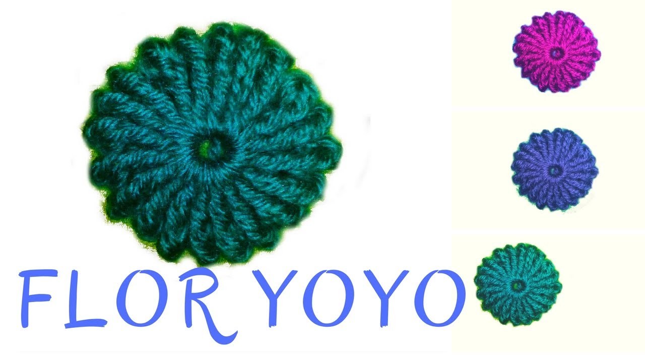 Flor Puff o YoYo a crochet.Ganchillo *circle afghan*