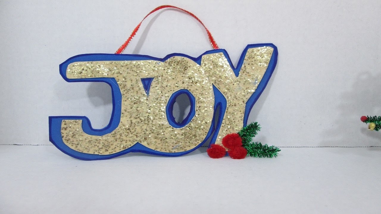 Manualidad para Navidad como hacer letras con goma eva caja de cereal reciclada- Practiko