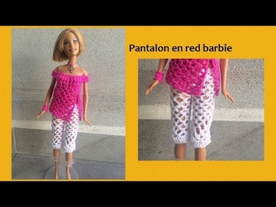 Pantalón en red para barbie
