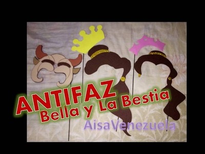 Antifaz con foami de bella y la bestia fiesta infantil tematica | AisaVenezuela