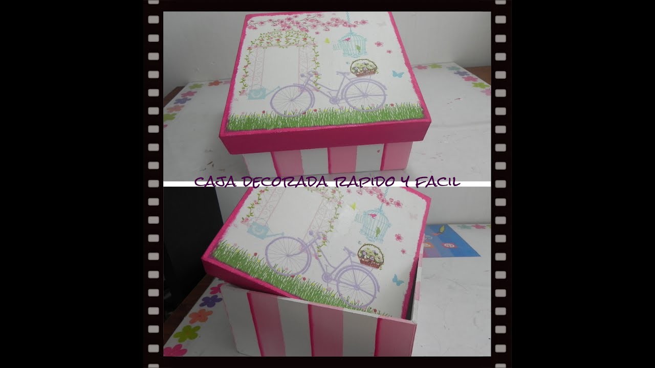Caja decorada con servilleta, rápido y fácil