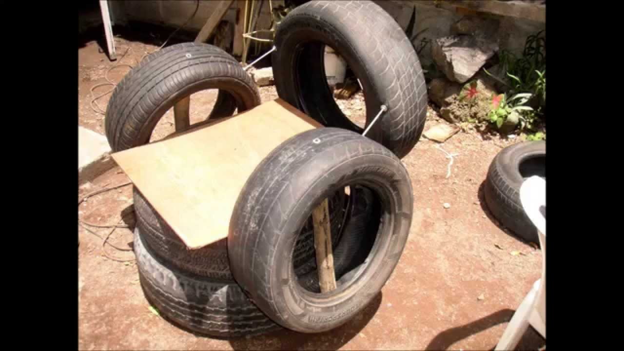 Como hacer un sillón con llantas usadas de auto