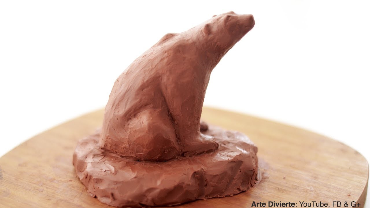 Cómo modelar un oso polar en plastilina (escultura) - Narrado.