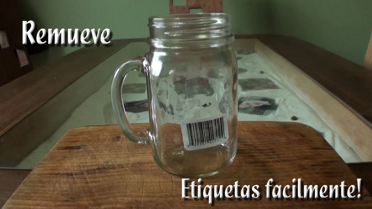 Como quitar etiquetas de los frascos de vidrio con aceite